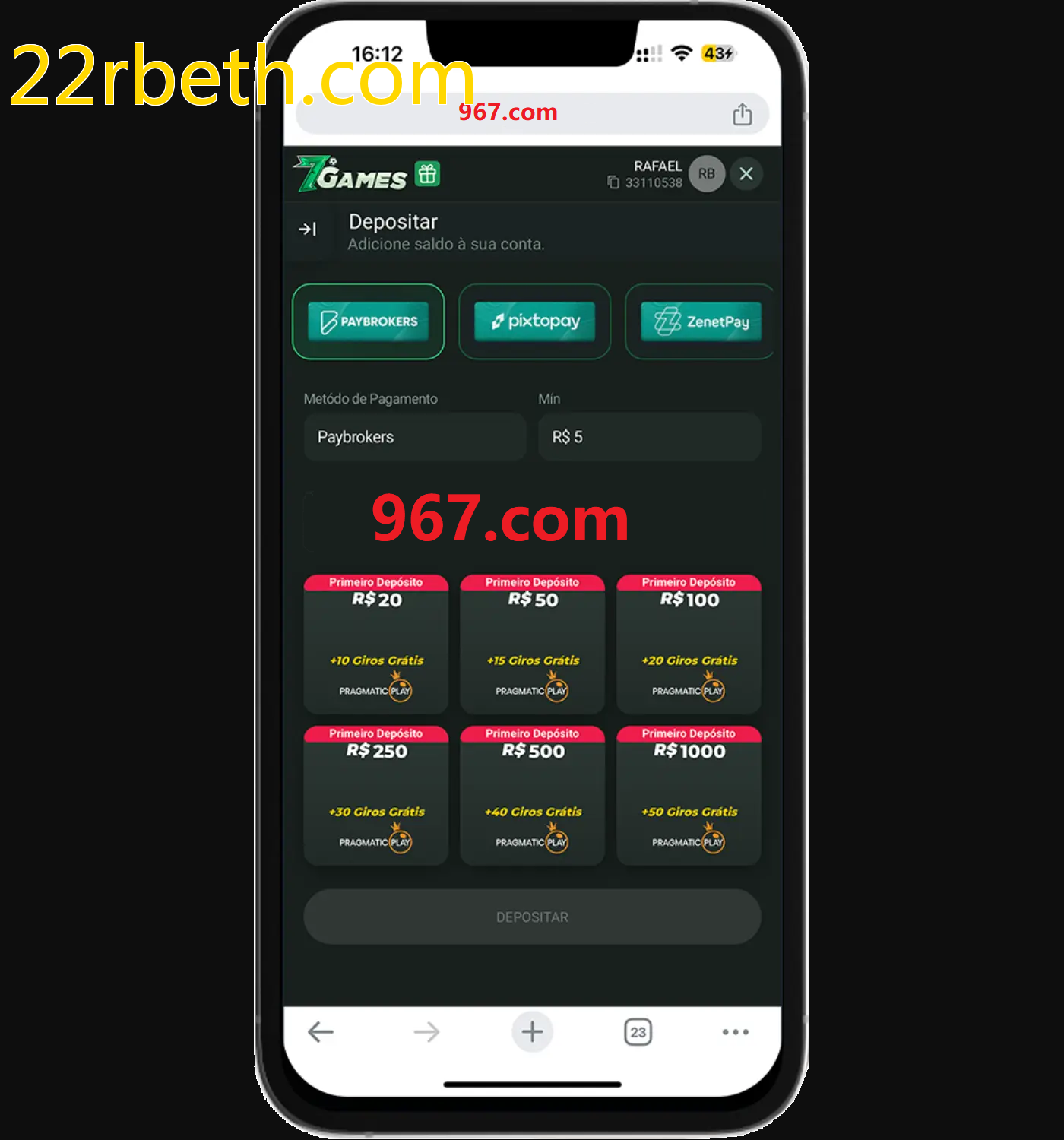 Baixe o aplicativo 22rbeth.com para jogar a qualquer momento
